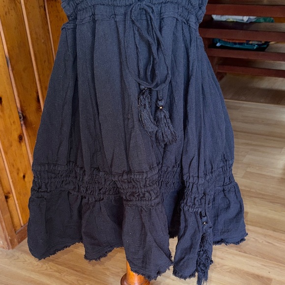 Free People size Small S Black Backless Halter Dress - Picture 4 of 10